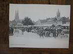 gedrukte prent foto marktdag op de Markt Eindhoven ca. 1900, Gebruikt, Ophalen of Verzenden, Voor 1940, Prent
