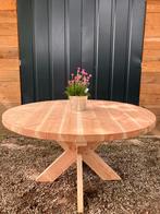 Grote ronde Eettafel | keukentafel | massief hout | Ø 150 cm, Huis en Inrichting, 100 tot 150 cm, 150 tot 200 cm, Rond, Zo goed als nieuw
