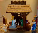 Kerststal met houten figuren vintage, Diversen, Kerst, Ophalen, Gebruikt