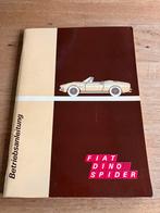 Fiat Dino 2400 Spyder Instructieboekje Duits, Fiat Autobobkli spA, Folder, Ophalen of Verzenden, Zo goed als nieuw