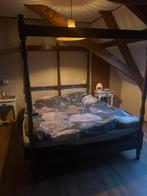 Antiek Engels Hemelbed - Prachtstuk!, Huis en Inrichting, Slaapkamer | Bedden, Gebruikt, Bruin, Tweepersoons, Ophalen of Verzenden