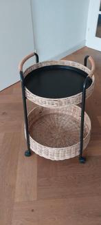 Rotan trolly/bijzettafel, Ophalen, Zo goed als nieuw