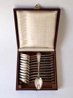 12 zwaar verzilverde koffielepels Lodewijk XV - Gemerkt, Antiek en Kunst, Ophalen of Verzenden