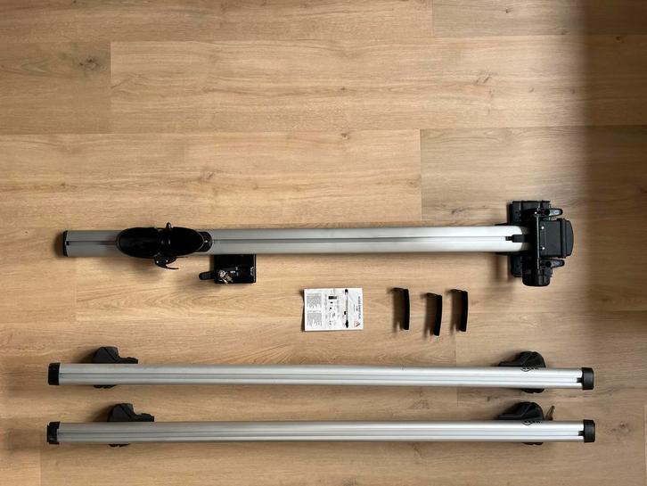 Set Hakr dakdragers + Aguri fietsdrager (voorvork), Auto diversen, Dakdragers, Gebruikt, Ophalen