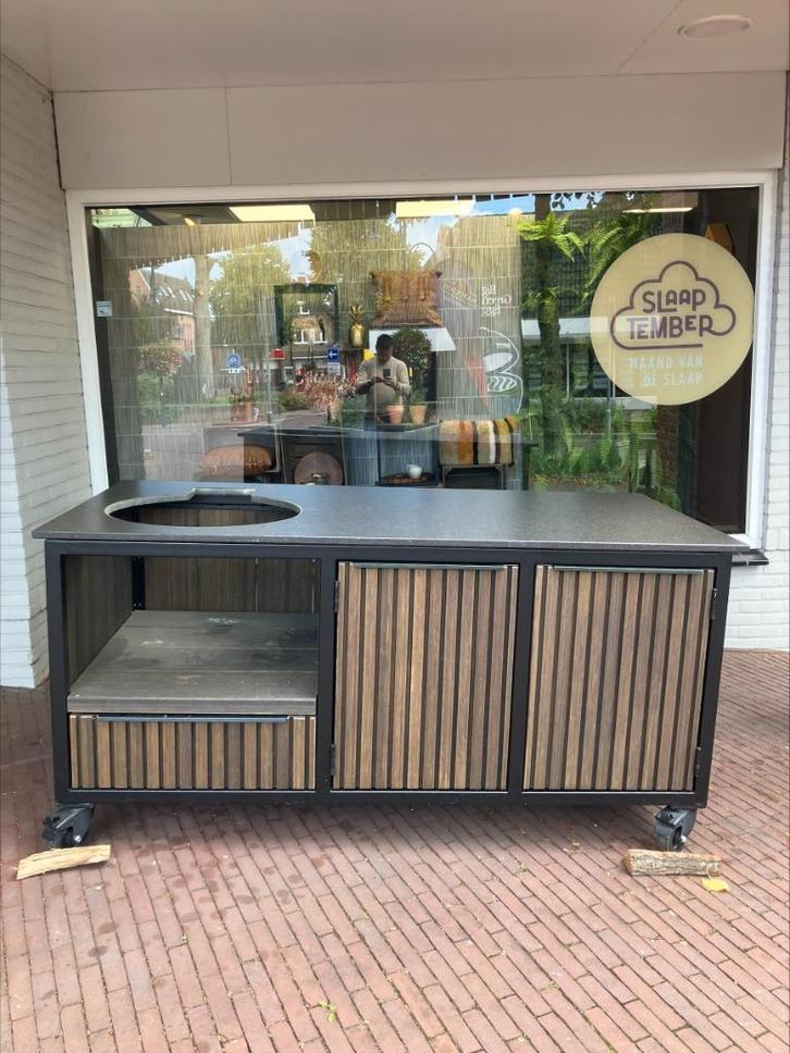 Fraaii Buitenkeuken Bamboo Graphite Rhombus Inferno XL, Tuin en Terras, Buitenkeukens, Nieuw, Houtskool, Vrijstaand, Ophalen