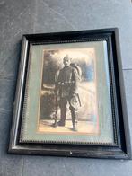 Wo1 Duitse soldaat foto in lijst, Verzamelen, Ophalen of Verzenden, Landmacht, Duitsland, Foto of Poster
