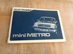 Austin Mini Metro - Handleiding Instructieboek NL Origineel, Verzenden