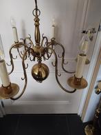 Geelkoper kroonluchter | 6-armige lamp | luster, Gebruikt, Geen idee, Geen idee, Metaal
