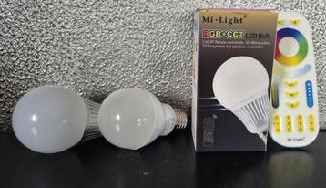 3 lampen en een afstandsbediening van Milight beschikbaar voor biedingen