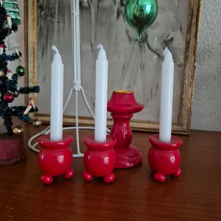 Zweedse bol kandelaartjes, kandelaar, Diversen, Kerst, Nieuw, Ophalen of Verzenden