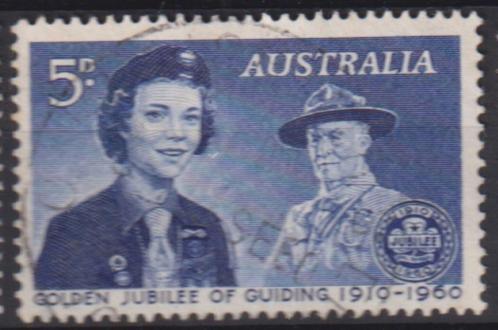Australië 1960 Scouting, Postzegels en Munten, Postzegels | Oceanië, Gestempeld, Ophalen of Verzenden