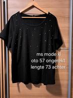 Ms mode shirtje xl zwart met bling, Kleding | Dames, Gedragen, Ophalen of Verzenden, MS Mode, Maat 46/48 (XL) of groter