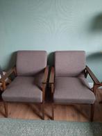 Twee leuke fauteuils taupe, Huis en Inrichting, 75 tot 100 cm, Zo goed als nieuw, 50 tot 75 cm, Ophalen