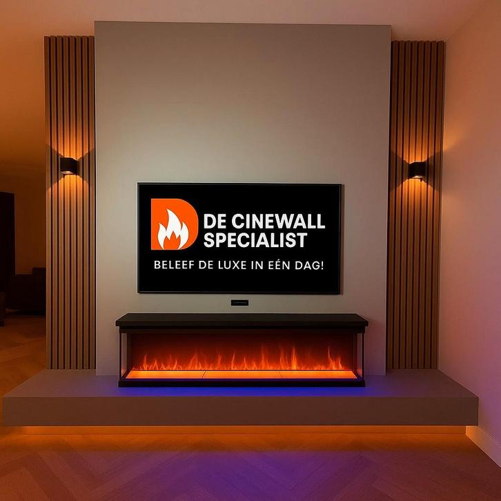 Cinewall Specialist - Luxe Cinewalls in 1 Dag!, Huis en Inrichting, Haarden, Nieuw, Elektrische haard, Ophalen of Verzenden