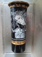 Hollohaza vaas gouden rand handpainted, Antiek en Kunst, Ophalen of Verzenden