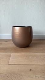 Bloempot binnen Intratuin kleur brons/champagne kleur, Tuin en Terras, Bloempotten, 25 tot 40 cm, Overige materialen, Rond, Binnen