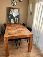 TEAK tafel mozaïek, Gebruikt, Verzenden, Teakhout, 50 tot 100 cm