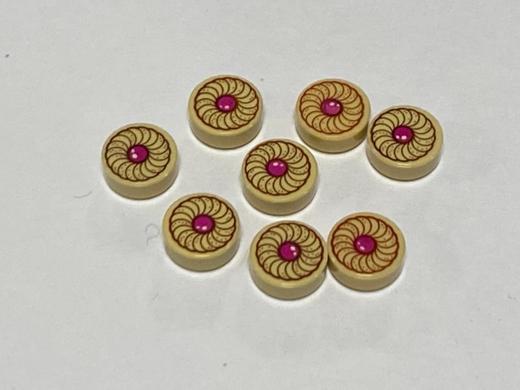 Partij Lego 8x nieuwe medium nougat koekje