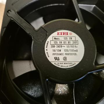 3X NIEUWE ETRI VENTILATOR KOELER 230 VOLT 120X120 MM beschikbaar voor biedingen