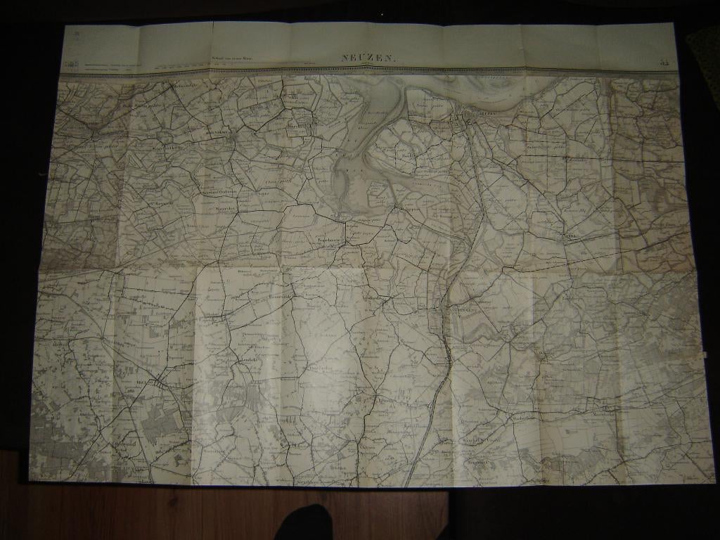 Stafkaart leger 1900 Zeeland Hoek Oostburg Axel Terneuzen, Verzamelen, Verzenden, Landmacht, Nederland, Overige typen