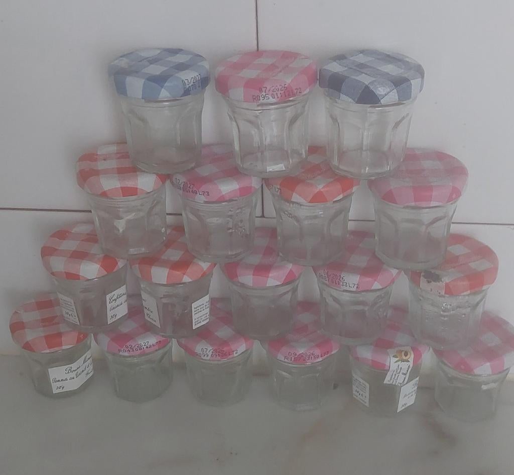 Set van 15 lege confituurpotjes, Ophalen, Gebruikt