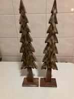 Z.g.a.n/2x PTMD houten kerstboom + vachtjes/kerst decoratie, Diversen, Kerst, Ophalen of Verzenden, Zo goed als nieuw