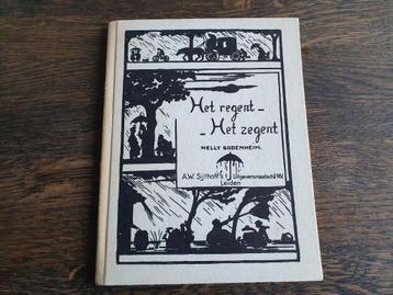 Brocante boekje kinderrijmpjes Het regent beschikbaar voor biedingen