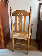 houten stoel met rieten zitting, Huis en Inrichting, Stoelen, Ophalen, Gebruikt, Bruin, Eén