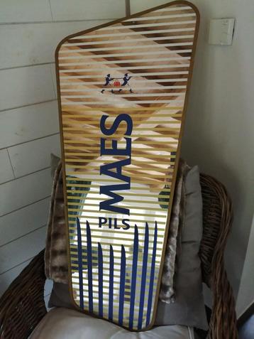 PRACHTIGE OUDE GROTE MAES PILS SPIEGEL 100X43 CM VINTAGE  beschikbaar voor biedingen
