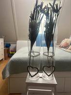 2 vazen met kunstbloemen, Huis en Inrichting, Woonaccessoires | Zuilen en Pilaren, Ophalen, Gebruikt