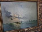 Zeer oud olieverf schilderij in barokke lijst, Antiek en Kunst, Kunst | Schilderijen | Klassiek, Ophalen of Verzenden