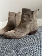 Manfield suède cowboy enkellaarsjes maat 39, Ophalen, Beige, Lage of Enkellaarzen, Zo goed als nieuw