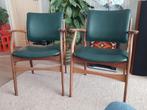2 midcentury Erik Buch teakhouten stoelen, Ophalen, Gebruikt, Twee, Hout
