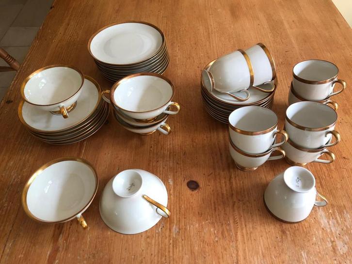 Fürstenberg koffie/theeservies+gebaksbordjes & -schalen, Antiek en Kunst, Antiek | Servies compleet, Ophalen of Verzenden