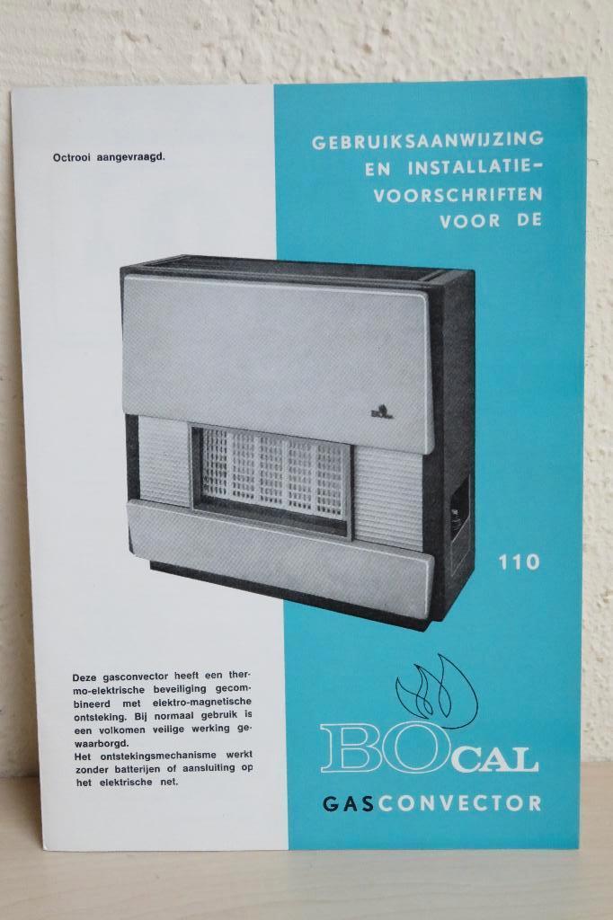 Folder+garantiebewijs Bocal gasconvector (gaskachel). 1965, Ophalen of Verzenden, Zo goed als nieuw, Overige typen