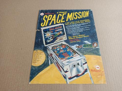 Flyer: Williams Space Mission (1976) Flipperkast, Verzamelen, Automaten | Flipperkasten, Gebruikt, Mechanisch, Williams, Ophalen