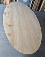 eiken tafelblad ovaal/elips - diverse maten - verjongd, Huis en Inrichting, Tafels | Eettafels, Ophalen, 100 tot 150 cm, Eikenhout