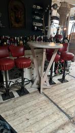 Leuke bistro/ mancave set .statafel barkrukken., Huis en Inrichting, Ophalen, Gebruikt