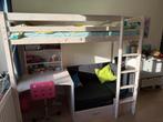 Flexa Hoogslaper met Bureau & Slaapbank, Kinderen en Baby's, Ophalen, 85 tot 100 cm, Gebruikt, Hoogslaper of Stapelbed