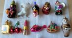 11 aparte luxe Gekleurde glazen Kerstballen / Ornamenten (2), Diversen, Kerst, Ophalen of Verzenden, Zo goed als nieuw