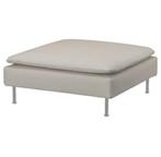 Soderhamn hocker voetenbank beige, Ophalen, Zo goed als nieuw, Rechthoekig, Stof