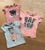 Set van 3 T-shirts meisje maat 104, Kinderen en Baby's, Kinderkleding | Maat 104, Meisje, Gebruikt, Ophalen of Verzenden, Shirt of Longsleeve