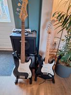 Fender Stratocaster, Phoenix basgitaar + versterkers, Muziek en Instrumenten, Snaarinstrumenten | Gitaren | Elektrisch, Fender