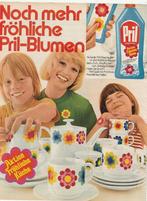 Retro reclame 1971 Pril keukenzeep actie bloemen servies, Verzamelen, Verzenden, Overige typen