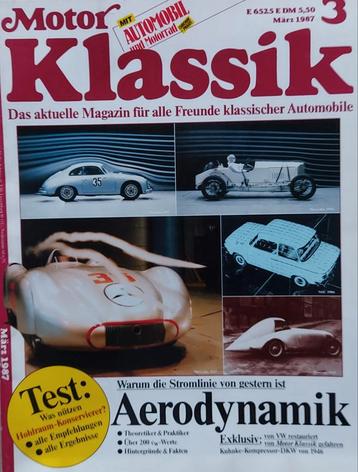 Motor Klassik maart 1987 Aerodynamik, Rostschutz Test beschikbaar voor biedingen