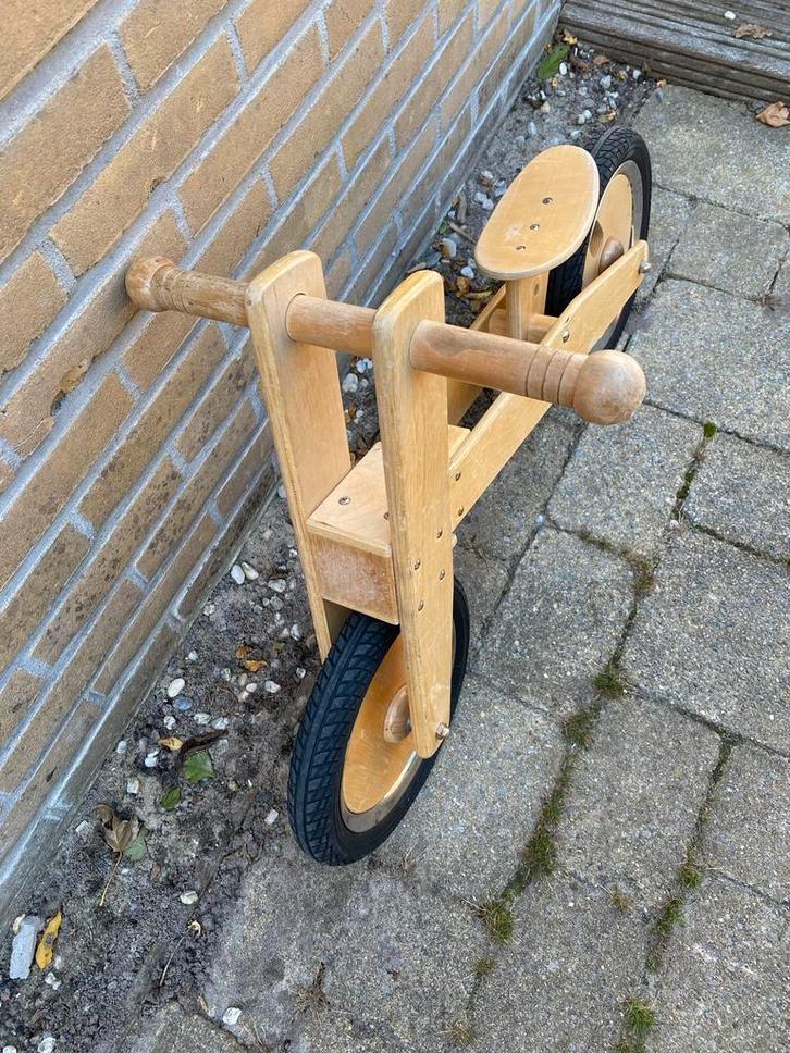 Houten loopfiets, Kinderen en Baby's, Speelgoed | Buiten | Voertuigen en Loopfietsen, Gebruikt, Loopfiets, Ophalen