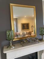 Grote luxe gouden spiegel 102x82cm met geslepen glas, Ophalen, Zo goed als nieuw, Rechthoekig, Minder dan 100 cm