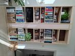 Design boekenkast met sfeer lamp, Huis en Inrichting, Kasten | Boekenkasten, Ophalen, 100 tot 150 cm, 200 cm of meer, Zo goed als nieuw