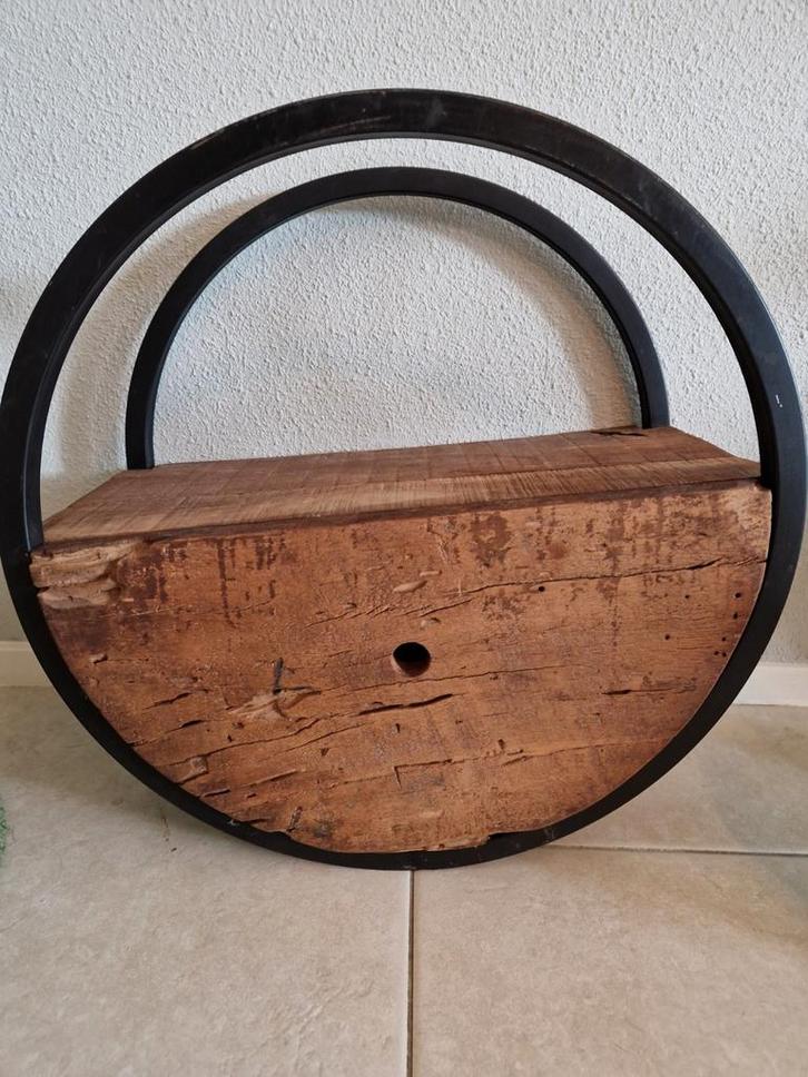 Leuk zwart ijzeren houten kastje hang lade, Huis en Inrichting, Kasten | Wandmeubels, Nieuw, Minder dan 100 cm, Minder dan 150 cm