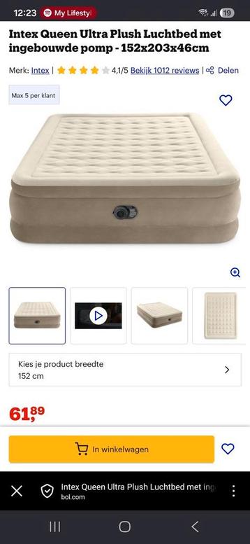 Het Intex Ultra Plush luchtbed NIEUW IN DOOS beschikbaar voor biedingen